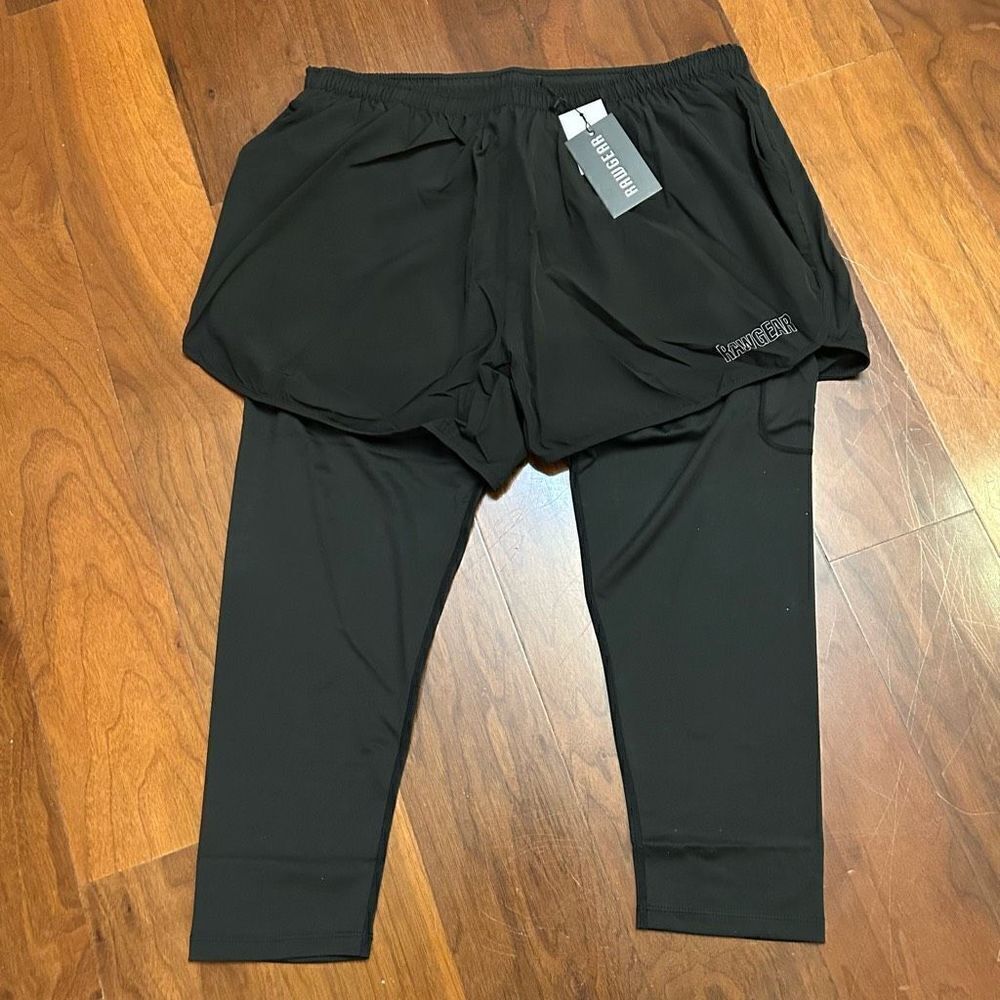 Raw Gear men's compression legging shorts 2XL NWT